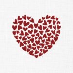 Red Hearts Embroidery Design - 5 Sizes