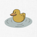 Duck Embroidery Design - 5 Sizes