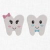 Cute Teeth Embroidery Design - 5 Sizes