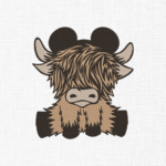 Baby Highland Cow Embroidery Design - 5 Sizes