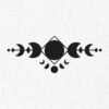 Moon Phases Embroidery Design - 5 Sizes