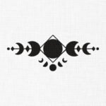 Moon Phases Embroidery Design - 5 Sizes