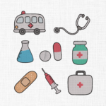 First Aid Kit Embroidery Design - 5 Sizes