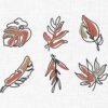Boho Leafs Embroidery Design - 5 Sizes