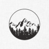 Mountain Logo Embroidery Design - 5 Sizes