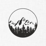 Mountain Logo Embroidery Design - 5 Sizes