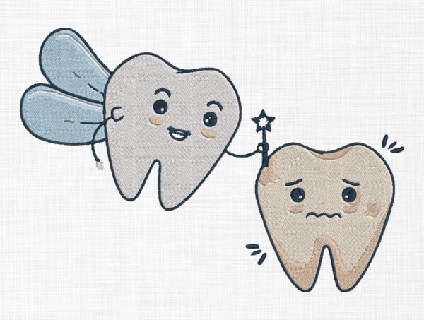 Tooth Fairy Embroidery Design - 5 Sizes