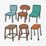 Chairs Bundle Embroidery Design - 5 Sizes
