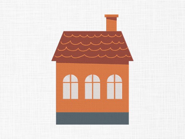 Mini House Embroidery Design - 6 Sizes