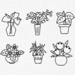 Silhouette Cactus Bundle Embroidery Design - 5 Sizes