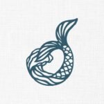 Mermaid Tail Embroidery Design - 5 Sizes