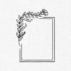 Floral Frame Embroidery Design - 5 Sizes