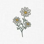 Daisy Flower Embroidery Design - 5 Sizes