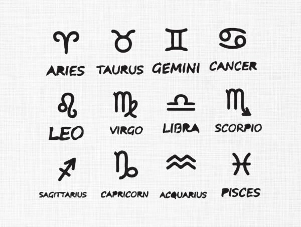 Zodiac Signs Bundle Embroidery Design - 6 Sizes