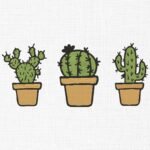 Cactus Plant Bundle Embroidery Design - 5 Sizes