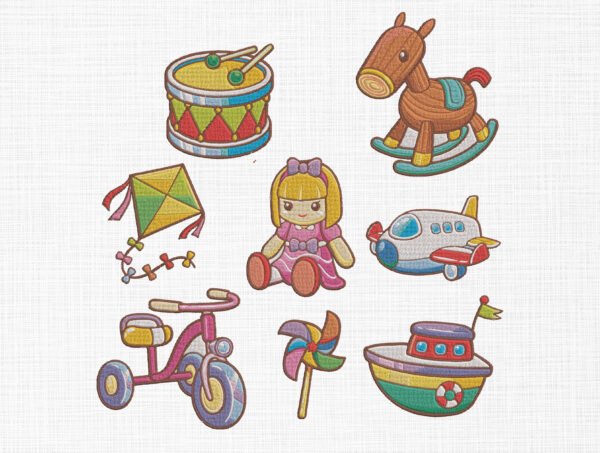 Toys Bundle Embroidery Design - 5 Sizes