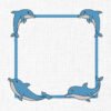 Dolphin Frame Embroidery Design - 5 Sizes