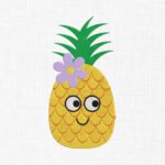 Cute Pineapple Embroidery Design - 5 Sizes