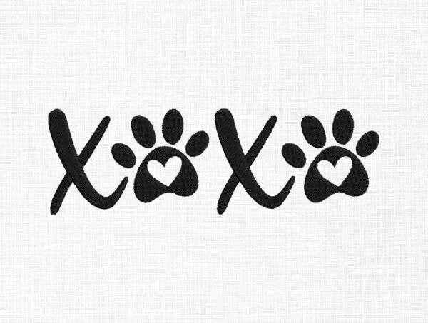 Xoxo Embroidery Design - 5 Sizes