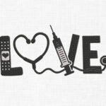 Love Nurse Embroidery Design - 4 Sizes