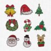 Christmas Ornaments Set Embroidery Design - 5 Sizes