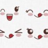 Cute Face Embroidery Design - 5 Sizes