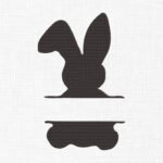Silhouette Bunny Embroidery Design - 5 Sizes