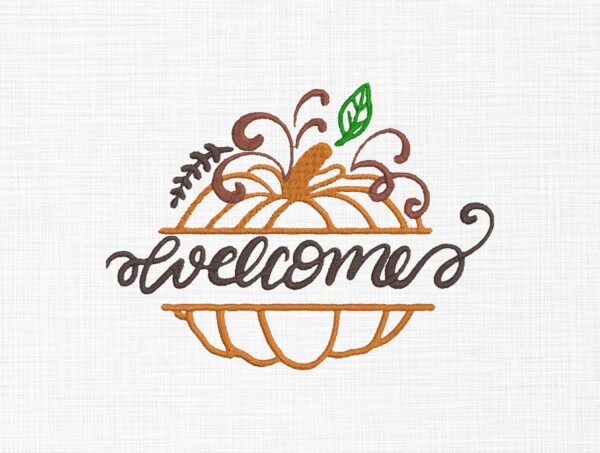 Pumpkin Monogram Embroidery Design - 5 Sizes