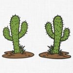 Cactus Bundle Embroidery Design - 5 Sizes