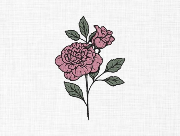 Flower Embroidery Design - 5 Sizes