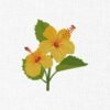 Hibiscus Flower Embroidery Design - 5 Sizes
