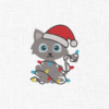 Christmas Cat Embroidery Design - 5 Sizes