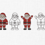 Santa Claus Bundle Embroidery Design - 5 Sizes