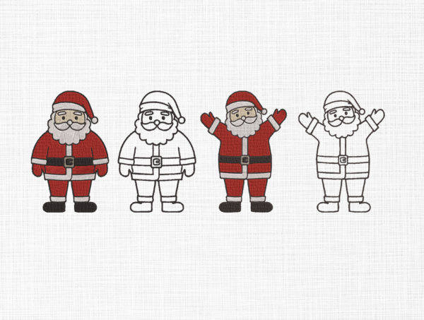 Santa Claus Bundle Embroidery Design - 5 Sizes