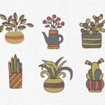 Cactus Plant Bundle Embroidery Design - 5 Sizes