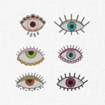 Evil Eyes Bundle Embroidery Design - 5 Sizes