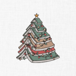 Christmas Books Embroidery Design - 5 Sizes