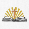 Bible with Cross Embroidery Design - 5 Sizes