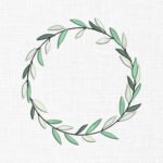 Leaves Wreath Embroidery Design - 5 Sizes