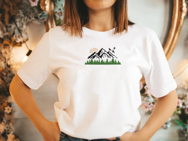Mountains Embroidery Design - 5 Sizes - Image 2