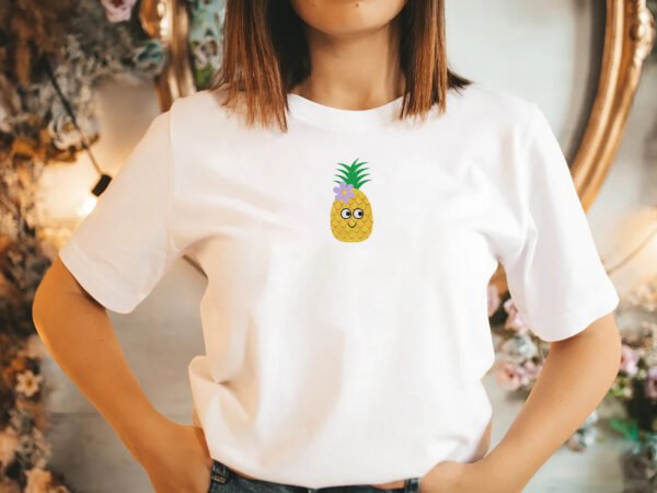 Cute Pineapple Embroidery Design - 5 Sizes - Image 2