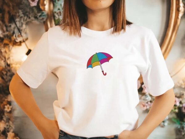 Colorful Umbrella Embroidery Design - 5 Sizes - Image 2