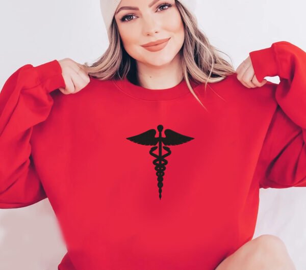 Medical Caduceus Sign Embroidery Design - 5 Sizes - Image 3
