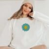 Smiley Flower Embroidery Design - 5 Sizes - Image 3