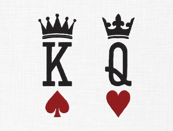 King & Queen Crowns Embroidery Design - 5 Sizes