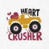 Heart Crusher Embroidery Design - 5 Sizes