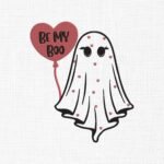 Ghost With Balloon Embroidery Design - 5 Sizes