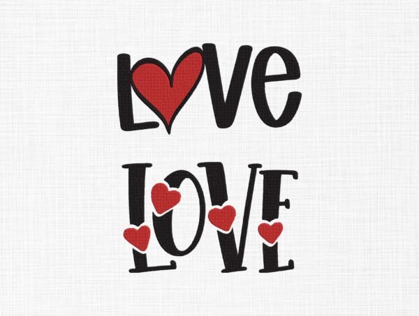 Love Names Embroidery Design - 5 Sizes