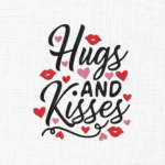 Hugs and kisses Embroidery Design - 5 Sizes