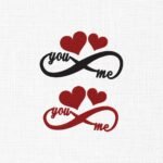 Infinity Love Embroidery Design - 5 Sizes